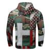 Men's Vintage Casual American Flag Cross Hoodie Patriotic Shirt