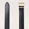Basic Square Leather Belt - BLACK