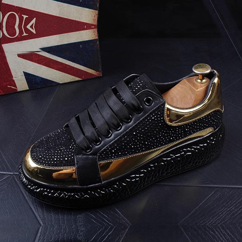 Fashion Men's new thick-soled rhinobason tide shoes every muffin tide men's shoes increase elastic sports casual shoes 6