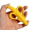 Orange High Quality Safety Eco-friendly Baby Teether Teething Rings Banana Silica Gel Toothbrush