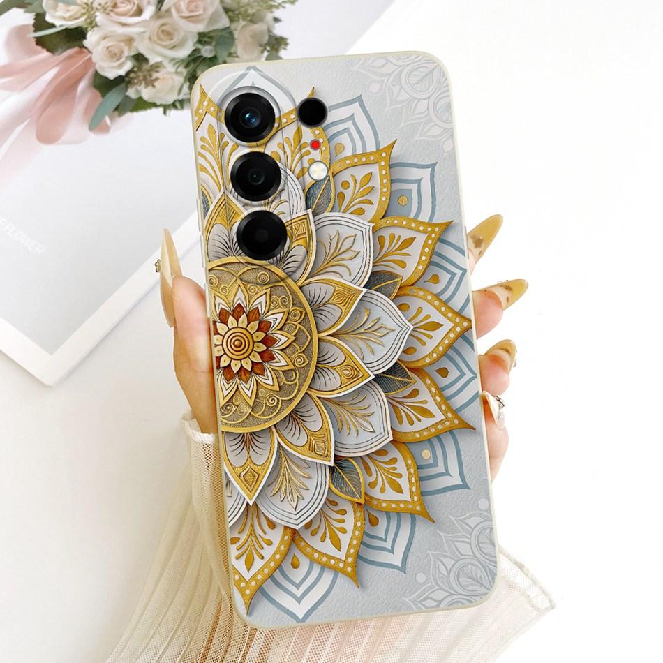 Für Tecno Camon 50 Pro 4G CN5c Niedliche Katze Blume Cartoon Handyhülle Für Tecno Camon 50Pro 4G Weiche Silikonhüllen Stoßfänger