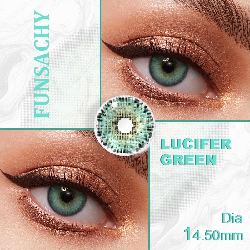 Funsachy 2 Stück farbige Kontaktlinsen für Augen, natürliche Augenfarbe, kosmetische Linsen, Schönheitsschüler, mit Linsenbehälter