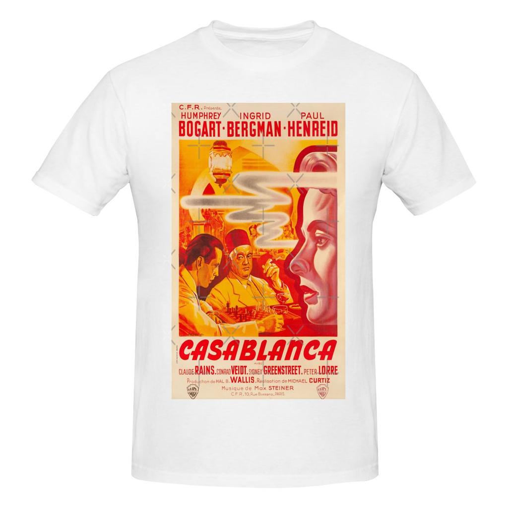 Funny Casablanca Movie Unisexs Tshirt Printed Tops are loose and slim fit Womens Tshirts