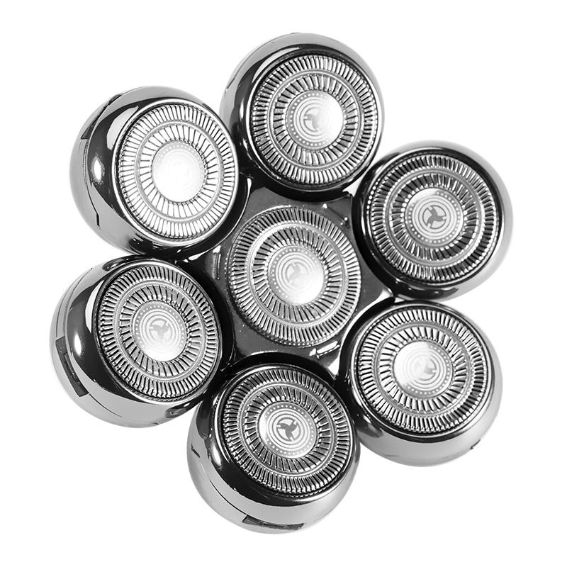 Replacement Cutter Head For Electric Shaver Razor For Men Beard Trimmer Wet and Dry 7D Floating Heads Blade 1/2/3/4pcs