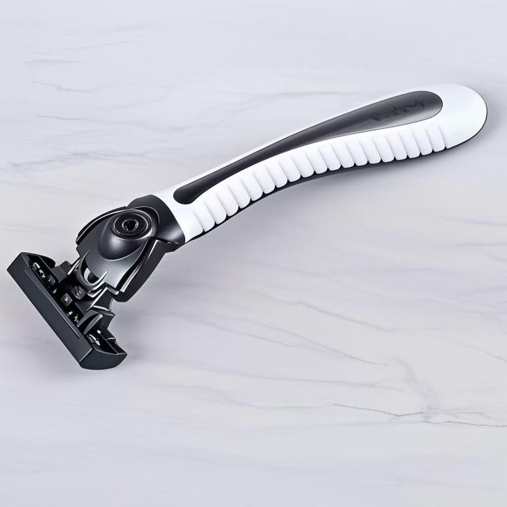 6-Blade Manual Razor for Men with Beard Knife Feature