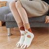 Chaussettes en peluche velours corail pour femmes, automne hiver patte de chat, jolies chaussettes de sol épaisses et chaudes