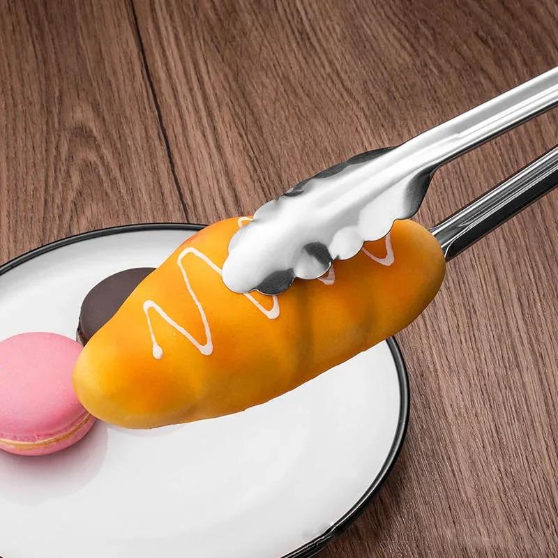 Useful Silver Food-Clips Baking Tool Stainless Steel Food Clips BBQ Bread-Clips Steak Clips  Tool Food Essentials Kitchen Tools