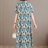 Plus Size Summer Long Dresses for Women Clothes Elegant Short Sleeve Loose V-Neck Women's Summer Dress