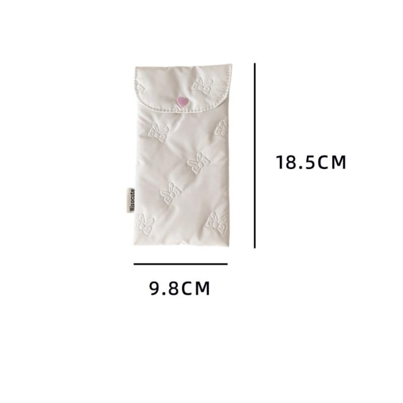 Bow Snap Pencil Case, Stationery Storage Bag Bow Decoration Pencil Case, Cosmetic Bag And Pencil Case