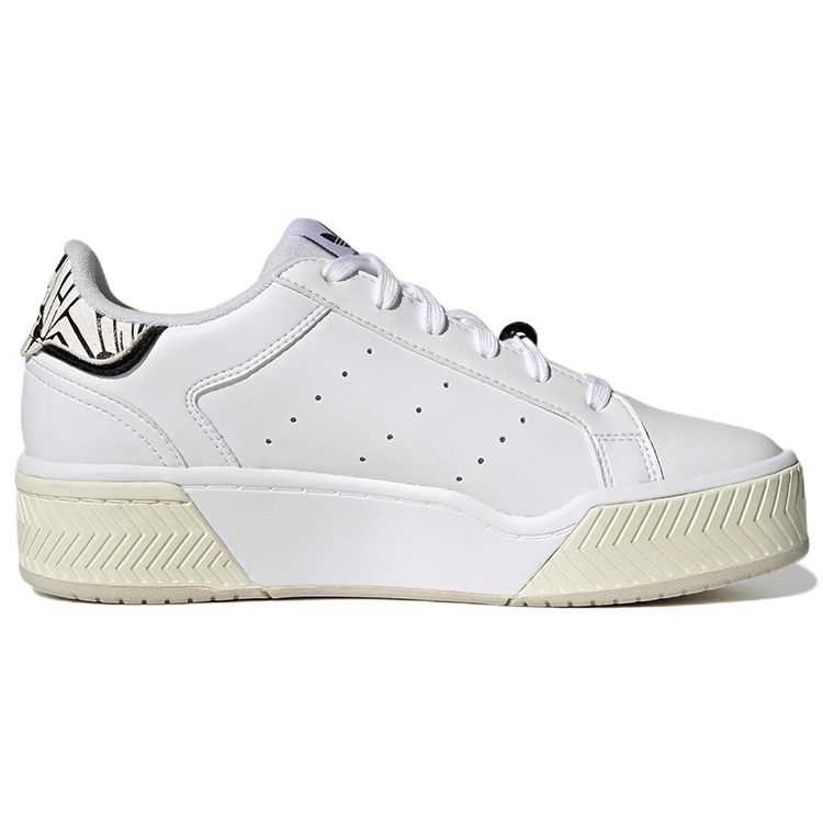 Adidas Originals Court Tourino Bold Slip Resistant Durable Low Top Skate Shoes Women Sneakers White Black GY9550