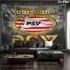 Philips Sport Vereniging Custom Name Wall Tapestry Aesthetic Wall Hanging Printed Fabric Blanket Decorative Tapestries for Bedroom Living Room Home De