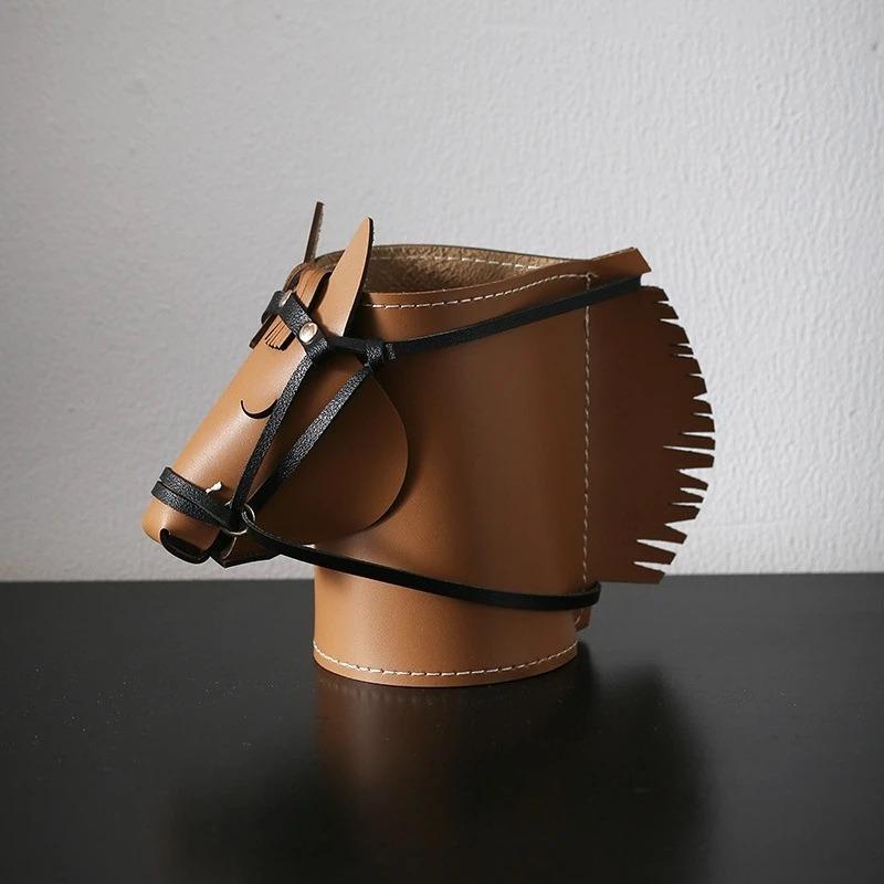 Horse-head Storage Box – Decorative Desk Accessory for the Living Room or Study Makeup Organizer Box