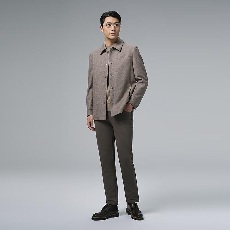 Lilanz Men's Winter 2025 Wool Blend Mid-length Business Overcoat