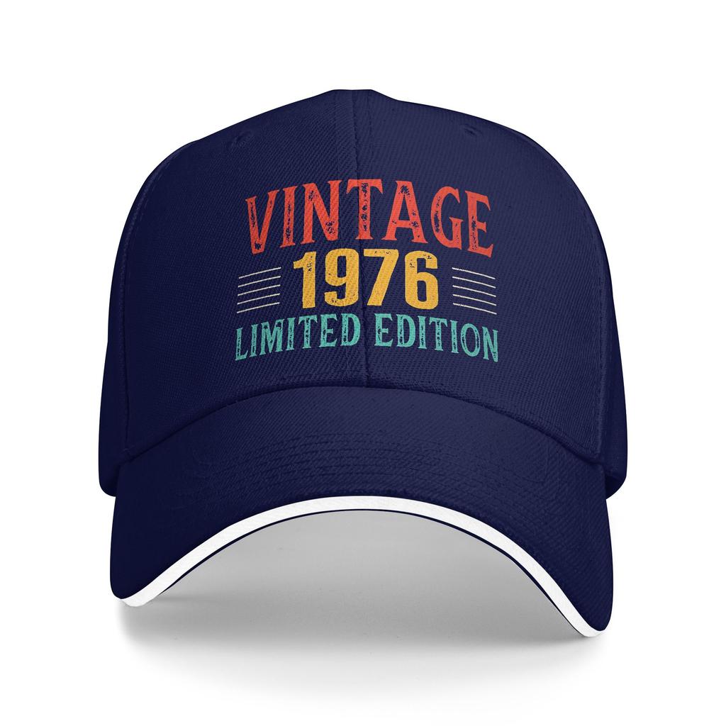 Birthday Vintage 1976 Limited Edition Baseball Cap Men Adult Print Trucker Hat Summer Street Style Running Hippie Baseball Caps
