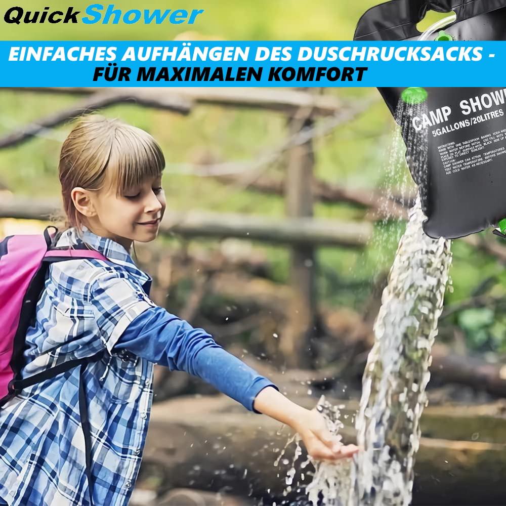 QUICKSHOWER Chuveiro de Campismo Solar Jardim Viagem Festival Exterior Saco de Chuveiro 20L