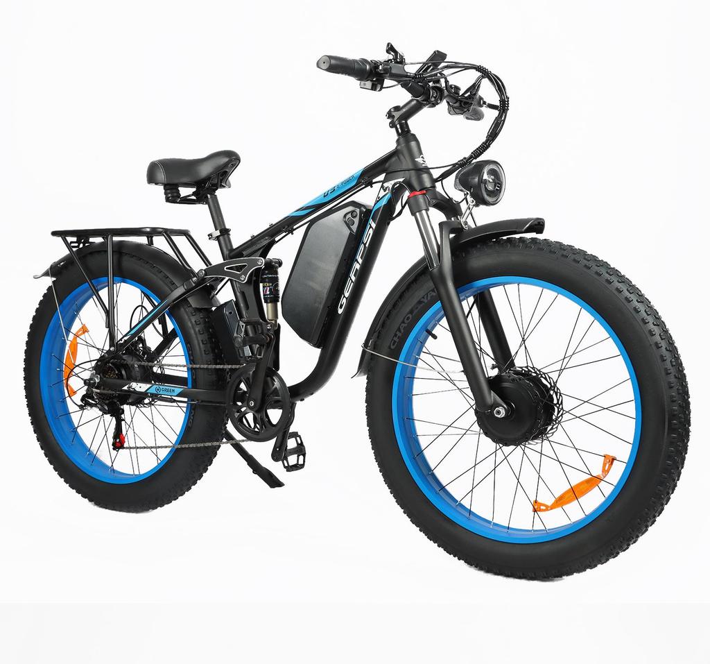 Baolujie DP-2603-DJ 1500*2 Dualmotor Elektrofahrrad 52V25AH Akku 26 Zoll Verbreiterter All-Terrain-Reifen E-Mountainbike Für Erwachsene