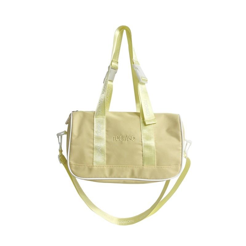 

Trendy Large Capacity Children s Round Tote Bag With Cute Letter Design For Kids Light Yellow