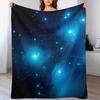 The Pleiades Star Cluster M45 In the Constellation of Taurus the Bull Throw Blanket Couch Blanket Decor