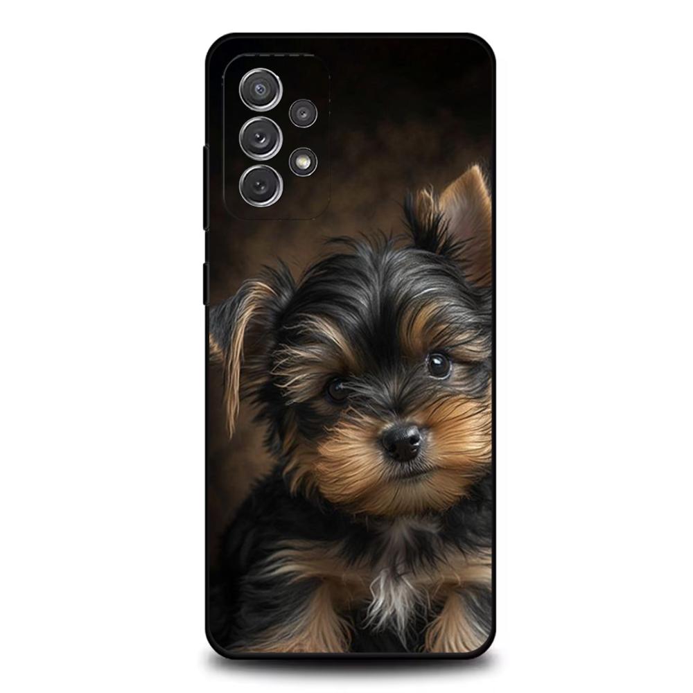 Yorkshire Terrier Dog Phone Case For Samsung S25,S24,S21,S22,S23,S30,Ultra,S20,Plus,Fe,Lite,Note,10,9,5G Black Cover