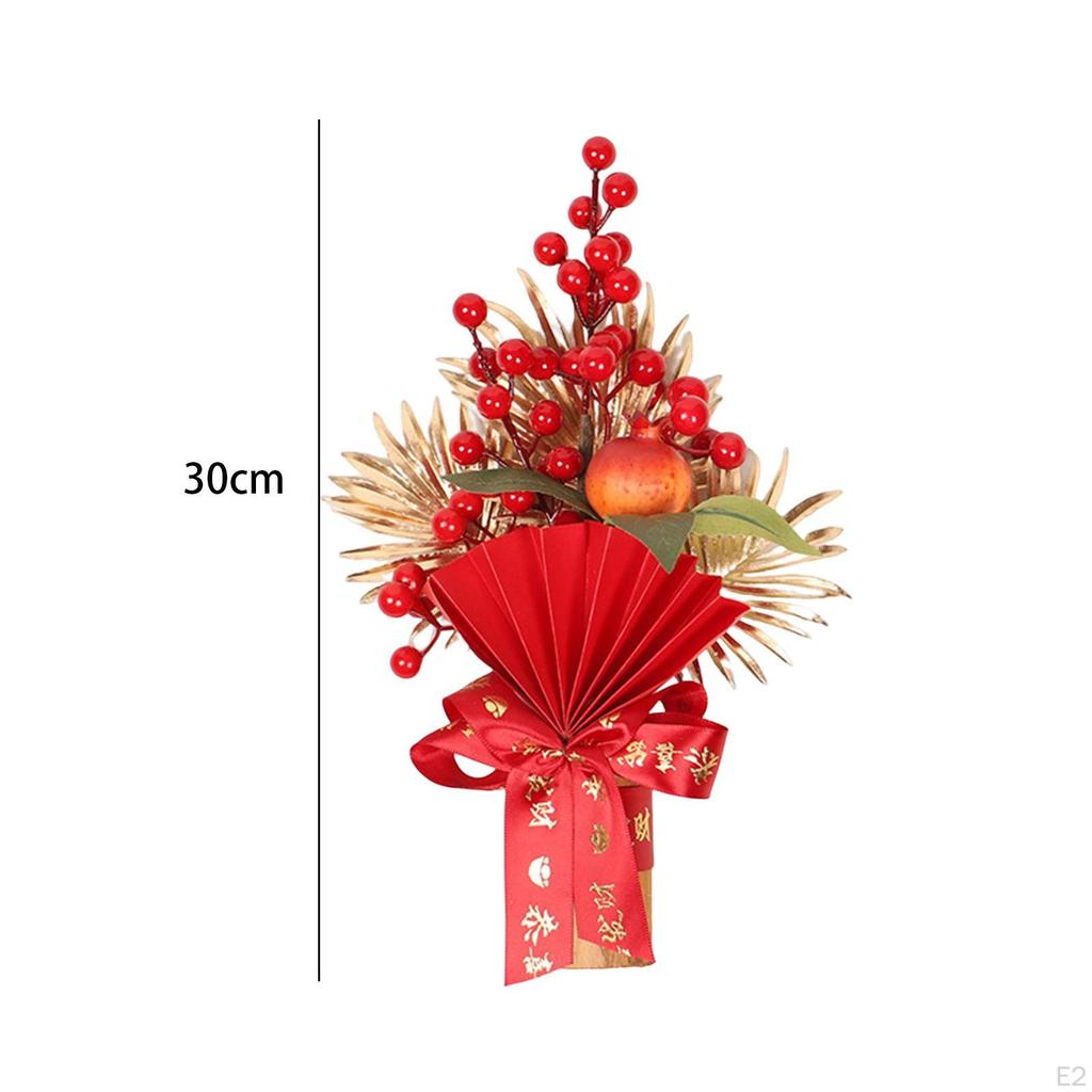 Chinese Year Decoration Tree Ornament Artificial Bonsai Charm Adornment Art Crafts for Indoor