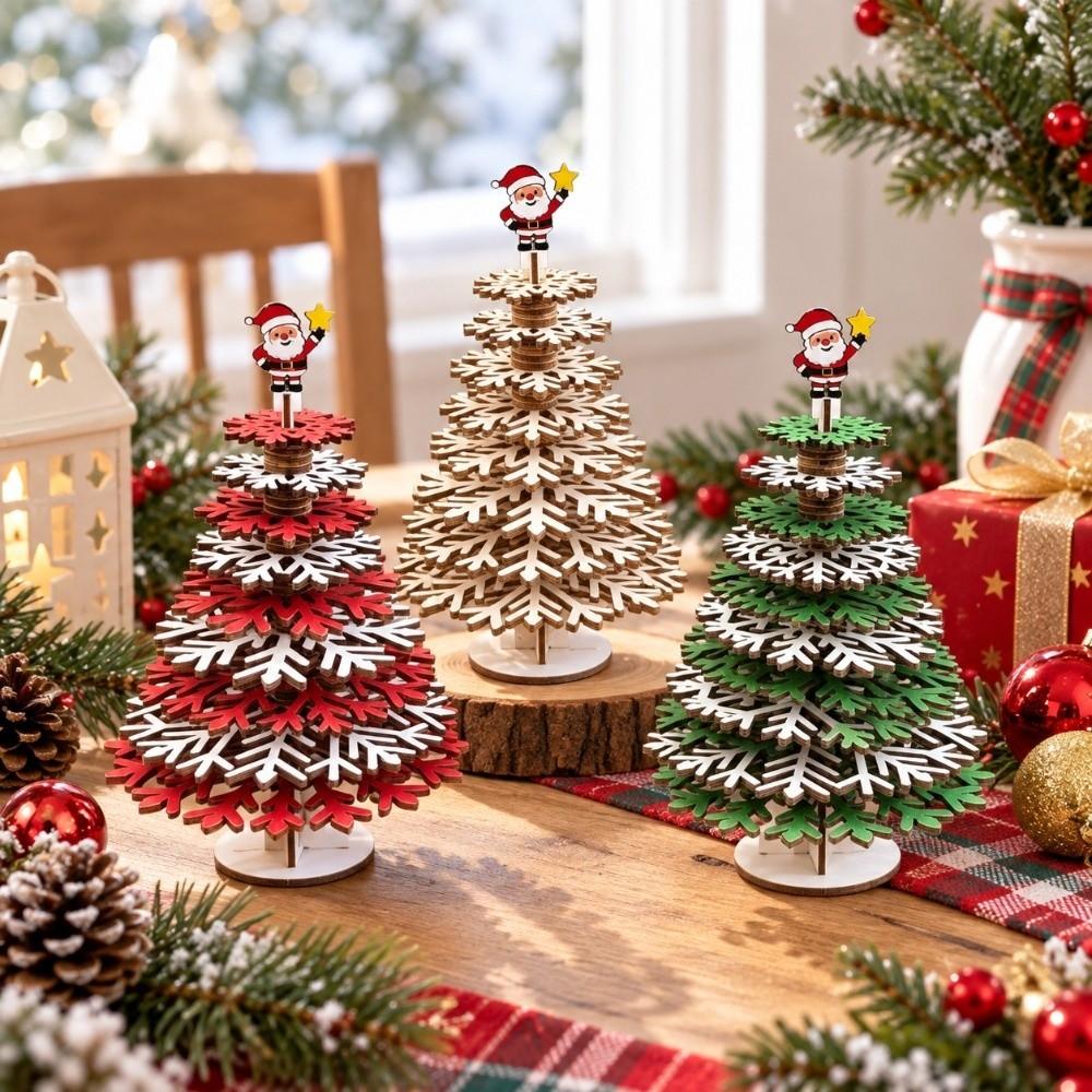 DIY Christmas Tree Ornament Santa Claus Christmas Tree Statue Home Decoration