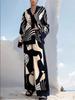 2024 Autumn Elegant Women's Trendy Print Long Sleeve Top and Pants Set