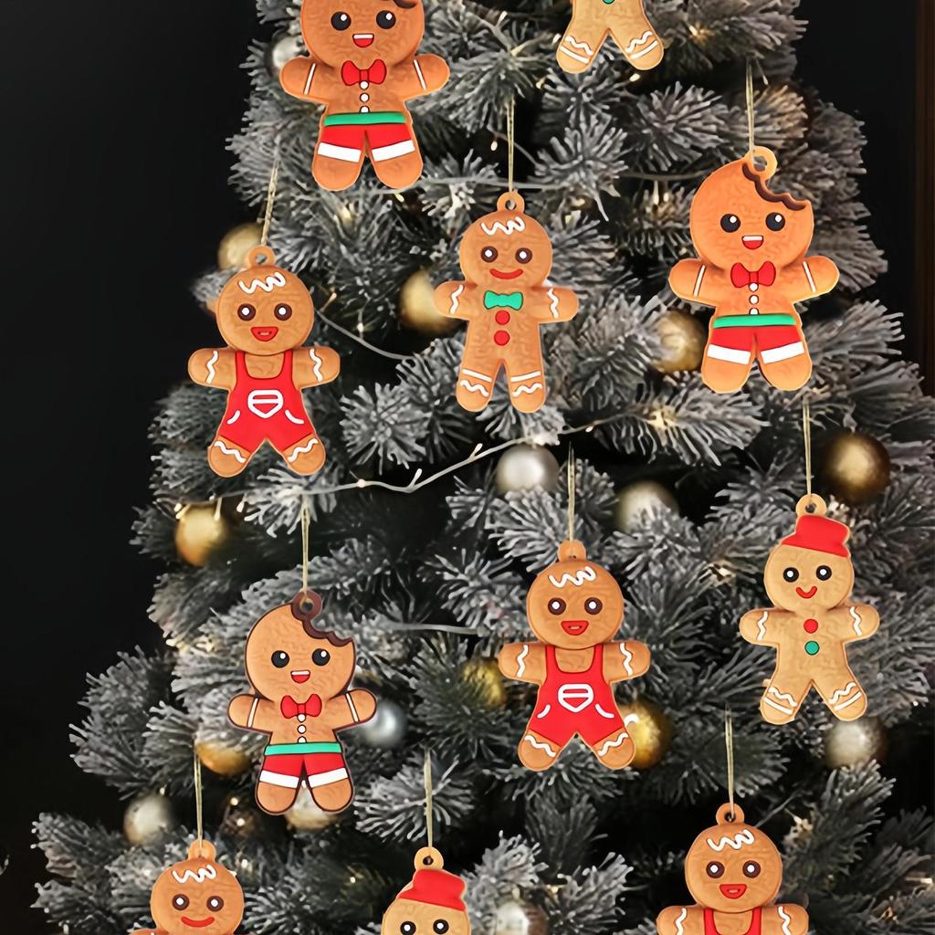 Gingerbread Man Ornaments 12 Pieces Gingerbread Christmas Tree Ornaments Funny Christmas Tree Ornaments New Year Gifts