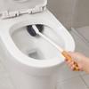 Wall Mounted Toilet Brush, Anti-Slip Handle Curved Soft Bristles Toilet Cleaner, Toilet Grooves Bathroom Brush for Deep Cleaning
