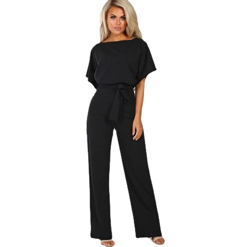 Damen Übergröße Schnürung Knopf Kurzarm Jumpsuit - 7 Farben, Frühling/Sommer Kollektion