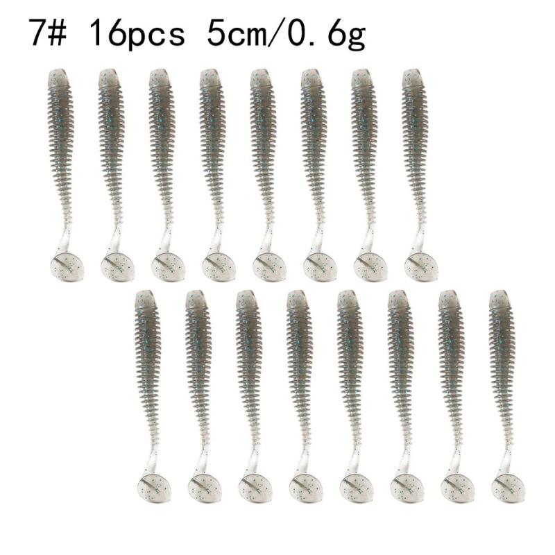 10/16 sztuk przynęty wędkarskie 5 / 7,5cm T śruba ogonowa przynęta wędkarska miękka przynęta bioniczna sztuczna przynęta silikonowa