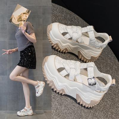 Platform Sandals Summer New Leather Muffin Small Breathable Casual Dad Sandals