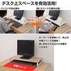 YAMAZEN Monitor Wide X Deep X Keyboard Easy Ideal for Working from Home DTS-5925(BK/BK) Stand, 22.2" 10.8" 3.3" High, Compact, Storage, Assembly,