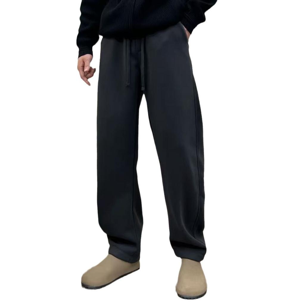 Spring and Autumn New Trend Men's Solid Color Tube Pants Casual Pants Autumn and Winter Straight Loose Sweatpants Sweatpants Long Pants