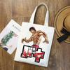 Yujiro Baki Hanma Lerret Shopping Skulderveske Eco Grappler Fighting Fighter Anime Handbag Tote Gjenbrukbare dagligvarebutikker