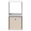 White Nightstand with Drawers 35 X 32 X 68.5 Cm Engineered Wood