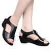 Summer Comfort Zipper Sandals Women Fashion Plus Size Sandals Women Fish Mouth Wedge Flat  Ladies Roman Sandal Zapatos Mujer