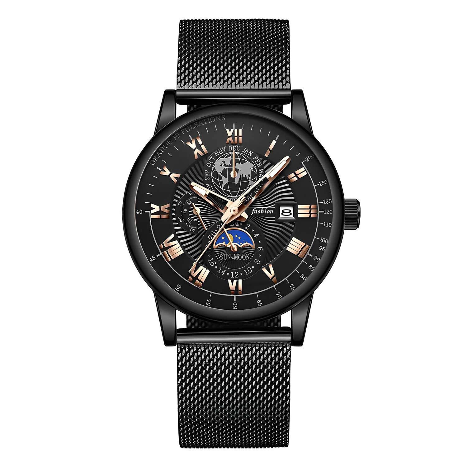 

2024 Мужские светящиеся часы-автомат с календарем - Модный корейский стиль, бизнес-тренд