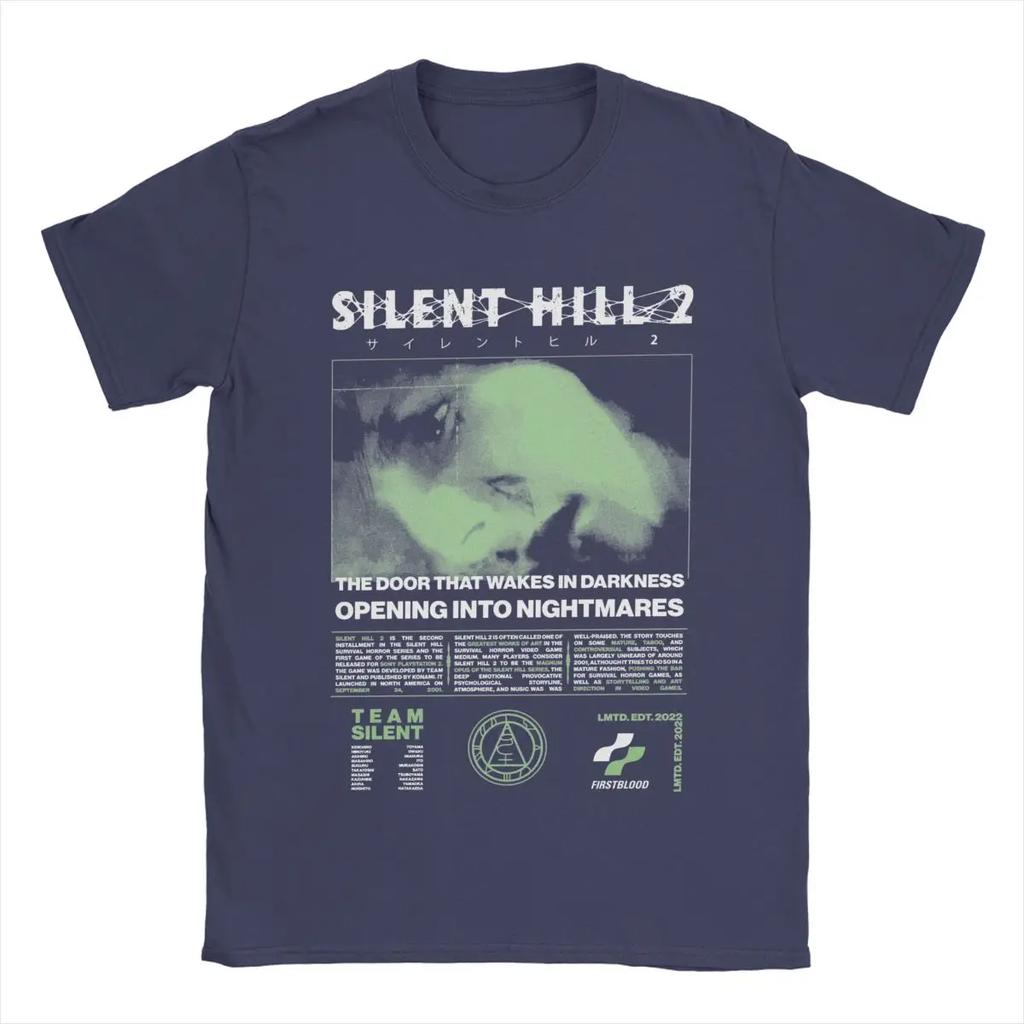 Silent Hill 2 T Shirts Cotton Clothing Casual Short Sleeve Round Neck Tee Shirt Adult T-Shirts