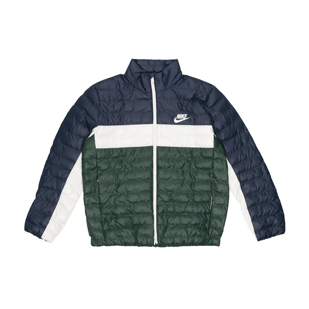 NIKE Sportswear Stand Collar Woven Jacket Men's Blue Green BV4686-451