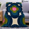 Retro Layered Floral Ultra Soft Sherpa Fleece Blanket Fluffy Warm Halloween Cozy Throw for Sofa Couch Bedroom Gift All Season
