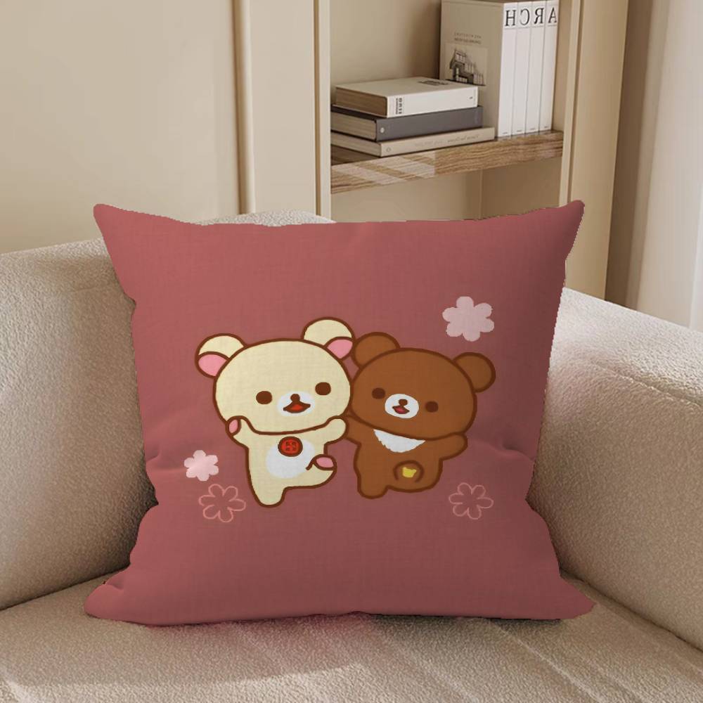 Мультяшная наволочка Rilakkuma, мультяшный подарок, наволочка для подушки, декор для спальни, дома, дивана, кресла, сиденья, наволочка 12x12Inch