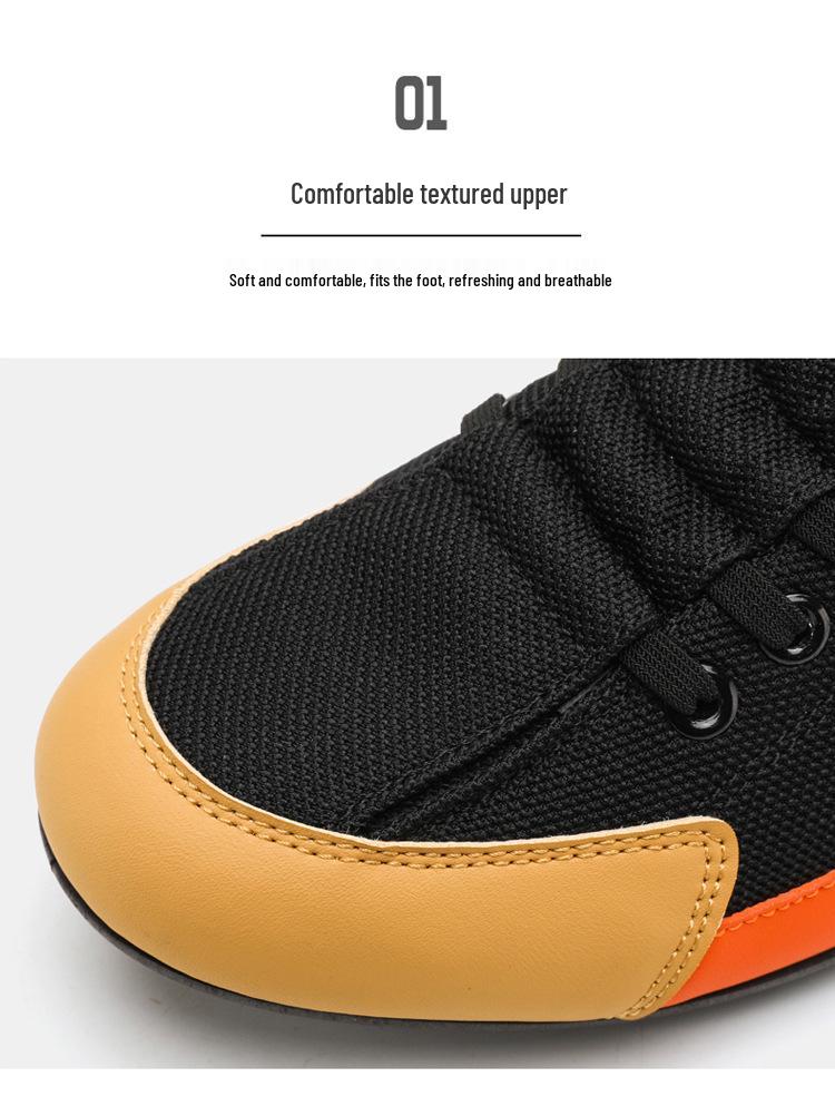 Men's Lightweight Breathable Slip-On Sneakers - Spring/Autumn Style, Color Block Design