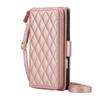 Crossbody peněženkové pouzdro pro iPhone 17 16 15 Pro Max Air 17e 16e 16 15 Plus, s RFID blokováním, na zip, s flip krytem a přihrádkami na karty
