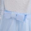 Girls Princess Dress Mesh Fluffy Dress Children's Lace Short-Sleeved Dress
