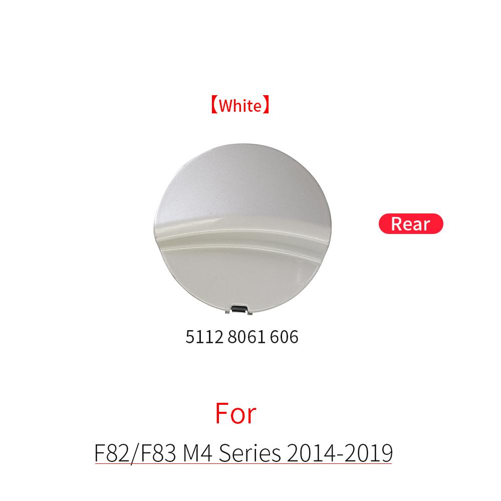 

For BMW F80 F82 F83 Car Front Rear Bumper Tow Hook Cover Cap Black Replacement For BMW M3 M4 2014- 51118063105 M4 Rear White