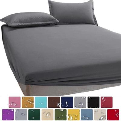 Nuovo set biancheria da letto con angoli in lenzuolo di cotone, coprimaterasso con fasce elastiche, copriletto regolabile antiscivolo in doppio lino