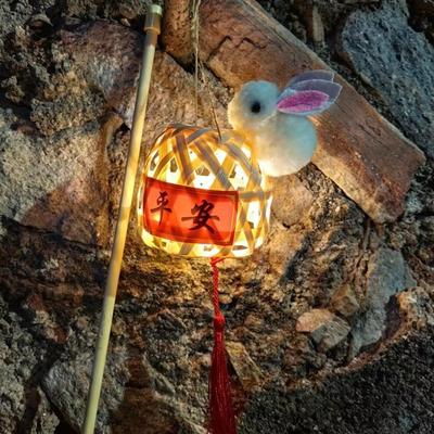 LED Light Mid-Autumn Festival Lantern Handmade with Tassel DIY Lantern Making Kit Festival Decoration Chinese Style