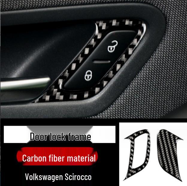 Volkswagen Scirocco Interieur Kohlefaser Konsole, Schalthebelrahmen, Türgriff & Luftausströmer Aufkleber Zubehör