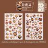 2 Sheetspack Snoring Cat  Delicious Foods Sushi Bread Stickers Cute Scrapbooking Journaling Decoration Diy Collages