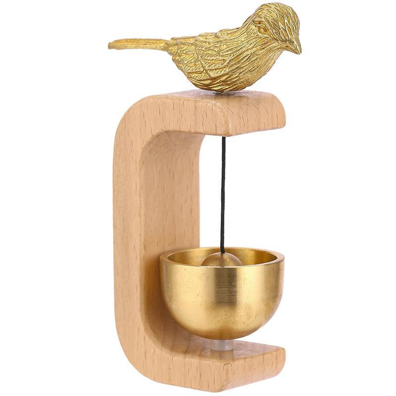 Dopamine Wind Chime Door Bell Solid Beech Wood Brass Magnetic Car Hanging Minimalist Home Decor Great Gift Idea Premium Material